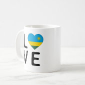 Liefde - Rwanda-vlag Koffiemok (Voorkant links)