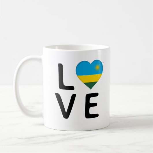 Liefde - Rwanda-vlag Koffiemok (Links)
