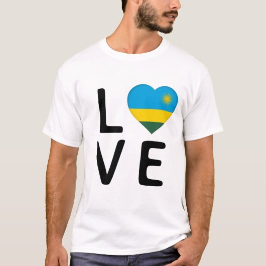 Liefde - Rwanda-vlag T-shirt (Voorkant)