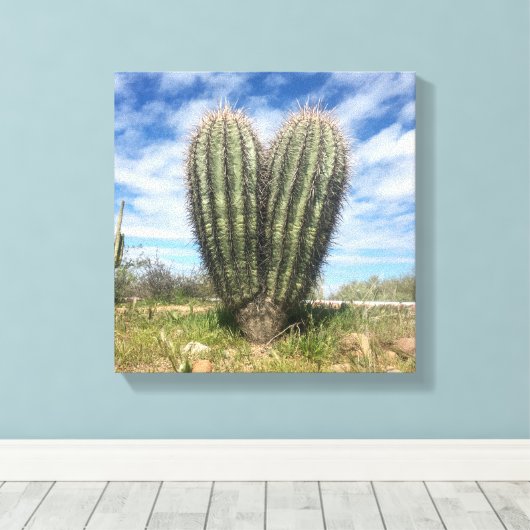 Liefde Saguaro Canvas (Insitu (Houten vloer))
