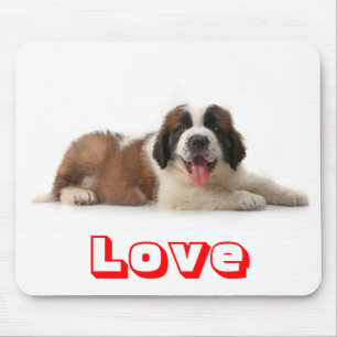 Liefde Saint Bernard Puppy Hond Muismat
