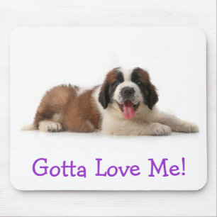 Liefde Saint Bernard Puppy Hond Muismat