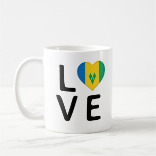 Liefde - Saint Vincent en de Grenadines vlag Koffiemok