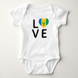 Liefde - Saint Vincent en de Grenadines vlag Romper