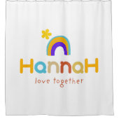 Liefde samen typografie douchegordijn (Voorkant)