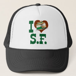 Liefde San Francisco kabelbanen geïllustreerde kun Trucker Pet