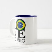 LIEFDE São Paulo 11oz Tweekleurige Koffiemok (Voorkant links)