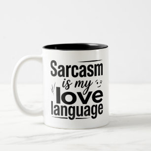 Liefde Sarcasme Mokken - Tweekleurig Cadeau voor K