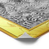 Liefde Satijn Lint Frame Voeg Uw Foto Toe Poster (Hoek)