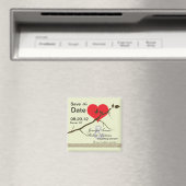 Liefde -Save the date magneten-2 Magneet (Insitu (Vaatwasser))