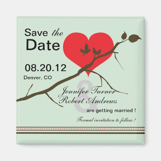 Liefde -Save the date magneten-3 Magneet (Voorkant)