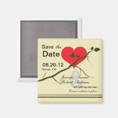 Liefde -Save the date magneten-4 Magneet (Voorkant / Achterkant)
