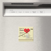 Liefde -Save the date magneten-4 Magneet (Insitu (Vaatwasser))
