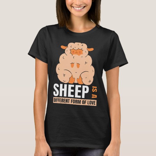 Liefde Schaap Kunst T-shirt (Voorkant)