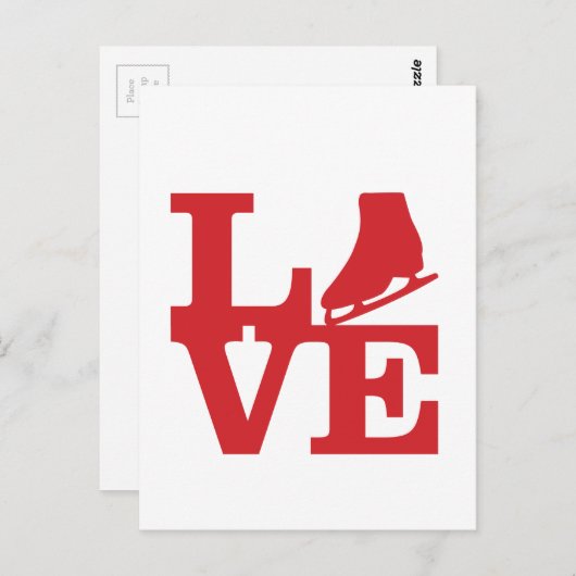 Liefde Schaats Briefkaart (Voorkant / Achterkant)