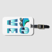 Liefde schaatsen bagagelabel (Voorkant (horizontaal))