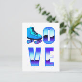 Liefde schaatsen briefkaart (Staand voorkant)