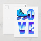 Liefde schaatsen briefkaart (Voorkant / Achterkant)
