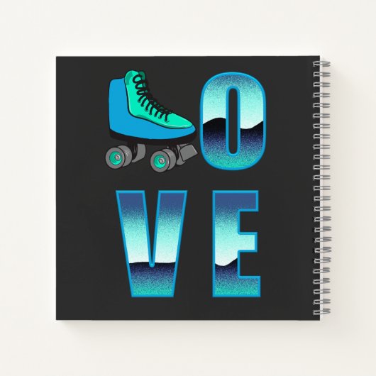 Liefde Schaatsen Dubbelzijdig Journaal Notitieboek (Achterkant)