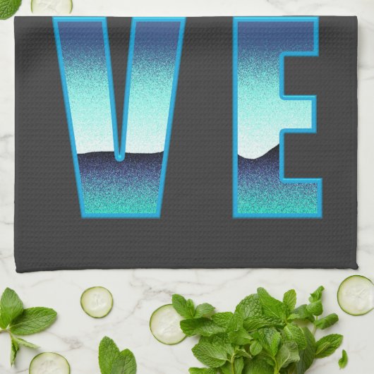 Liefde schaatsen theedoek (Gevouwen)