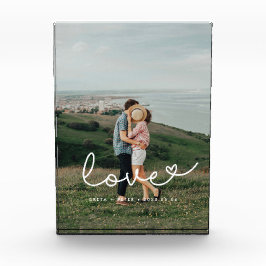 Liefde schattig grillig script koppel fotoblokken