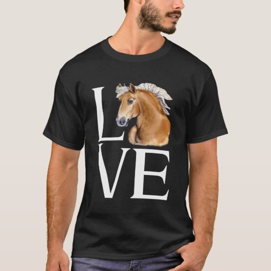 Liefde schattig Haflinger paard T-shirt (Voorkant)