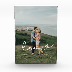 Liefde schattig speels script koppel fotoblokken