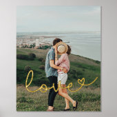 Liefde schattig whimsical script koppel foto goud folie afdrukken (Voorkant)