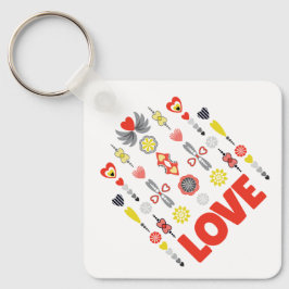 LIEFDE Schattige minimalistisch Jubileum Sleutelhanger