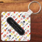 LIEFDE Schattige minimalistisch Jubileum Sleutelhanger (Achterkant)