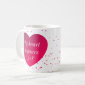 Liefde Schattigee Keepsake Red Heart Modern Valent Koffiemok (Voorkant links)