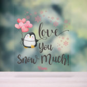 Liefde - Schattigee Valentijn Pinguïn Gepersonalis Acryl Bord (Neutraal)