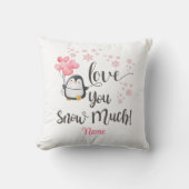 Liefde - Schattigee Valentijn Pinguïn Gepersonalis Kussen (Voorkant)