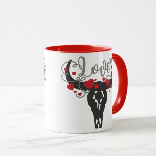 LIEFDE schedel harten Mok (Voorkant rechts)