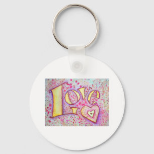 Liefde schilderen sleutelhanger