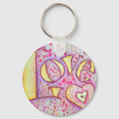 Liefde schilderen sleutelhanger (Voorkant)