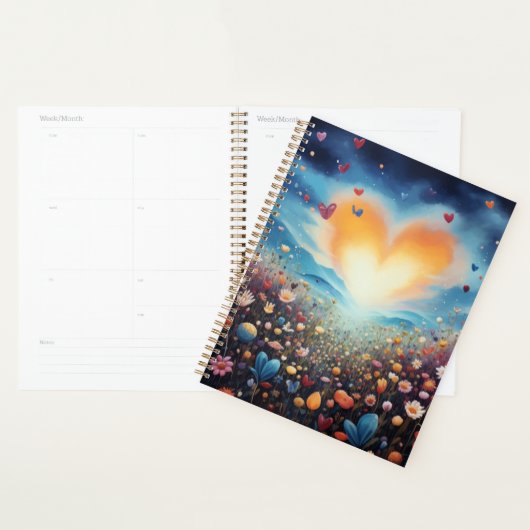 Liefde schittert heldere planner, ongedateerd, kal planner (Display)