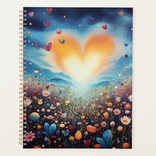 Liefde schittert heldere planner, ongedateerd, kal planner (Voorkant)