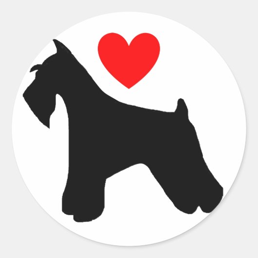 Liefde Schnauzer Sticker (Voorkant)