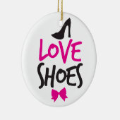 Liefde schoenen met een schattige boog keramisch ornament (Rechts)