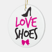 Liefde schoenen met een schattige boog keramisch ornament (Links)