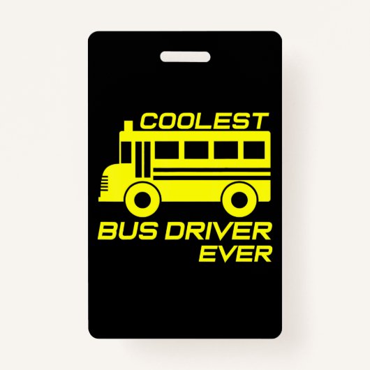 Liefde School Bus Driver Coolest Bus Driver Badge (Voorkant)