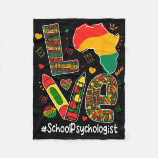 Liefde School Psycholoog Afrikaanse Zwarte Geschie Fleece Deken