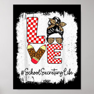 Liefde School Secretaresse Leven Rommelige Knot Poster