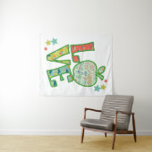 Liefde Schoolappel, Terug naar School Getekend Wandkleed (In Situ (horizontaal))