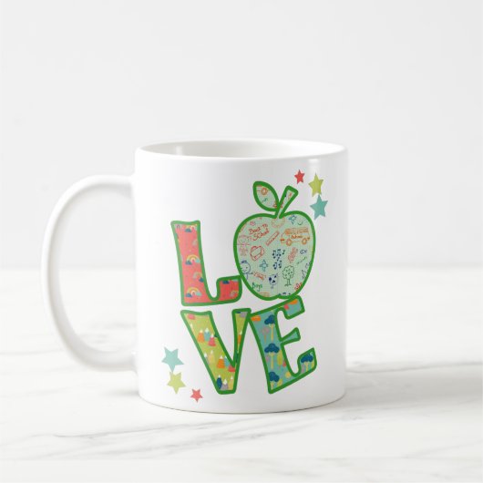Liefde Schoolappel, Terug naar School Koffiemok (Links)