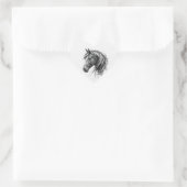 Liefde Schoon Fries Paard Dier Kunst Hart Sticker (Tas)