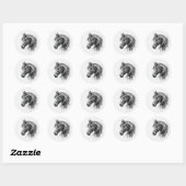 Liefde Schoon Fries Paard Dier Kunst Ronde Sticker (Vel)