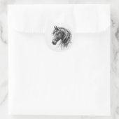 Liefde Schoon Fries Paard Dier Kunst Ronde Sticker (Tas)