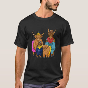 Liefde Schotse Hooglanders Koeien Cute Schotse Koe T-shirt